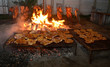 Traditional Argentinean asado, La Pampa, Argentina