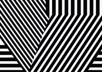 Seamless pattern with black white striped lines.
