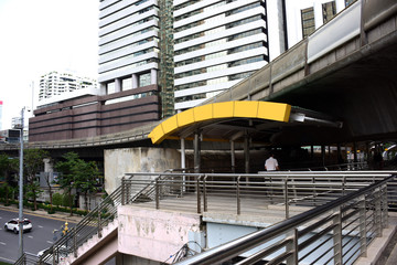 View of the office building in the back of the business district of Thailand