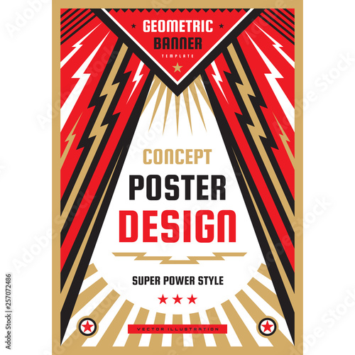 Vertical Art Poster Template In Heavy Power Style National