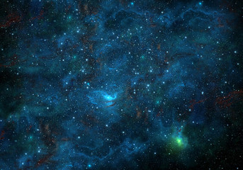 Wall Mural - Abstract Unique Smooth Colorful Nebula Galaxy In A Deep Space Artwork
