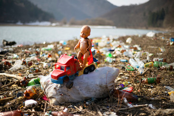 Wall Mural - Abandoned doll as a symbol