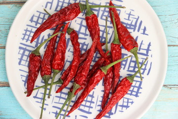 Wall Mural - Piments rouge sur une assiette