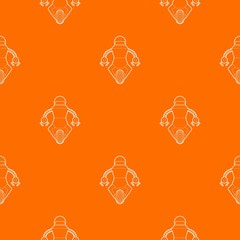 Sticker - Robot guard pattern vector orange for any web design best