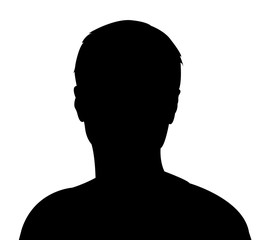 Sticker - a man head silhouette vector