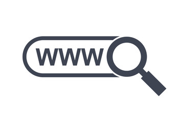 Aufkleber - Address and navigation bar icon, browser application icon, concept online search www pictogram – for stock
