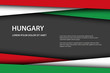 Modern vector background with Hungarian colors and grey free space for your text, overlayed sheets of paper in the look of the Hungarian flag, Made in Hungary