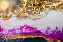Epoxy Resin Art. Abstract Composition For Your Design. Macro Photo