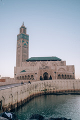 Wall Mural - The famous Hassan II mosque in Casablanca.