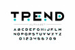 Modern font design, trendy alphabet letters and numbers