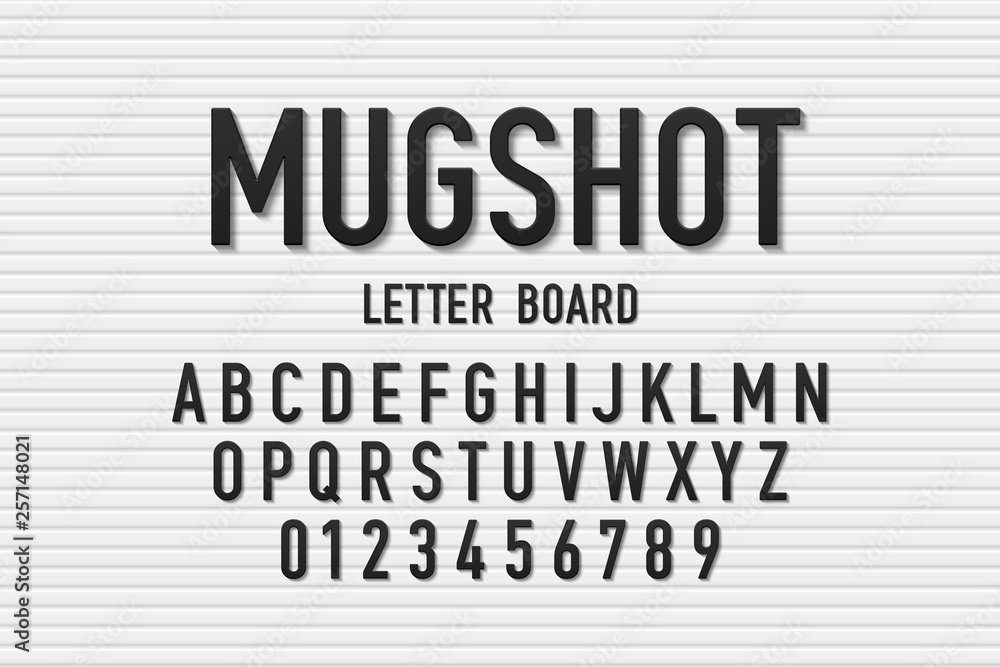 Police mugshot letter board style font, changeable alphabet letters and numbers Stock Vector | Adobe Stock police-mugshot-letter-board-style-font-changeable-alphabet-letters-and-numbers-stock-vector-adobe-stock