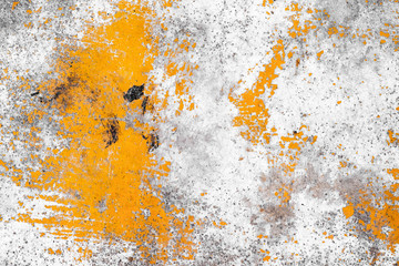 Wall Mural - Grunge concrete wall yellow color for texture background