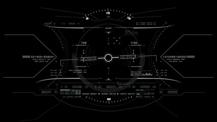 Aufkleber - Aerial view from the fighter plane's cockpit flying in the lime stone mountain canyon with head up display acquire targets and enemies location hidden in the dense mountain forest