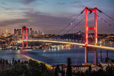 Fototapeta  - Bosphorus bridge in Istanbul Turkey - connecting Asia and Europe 