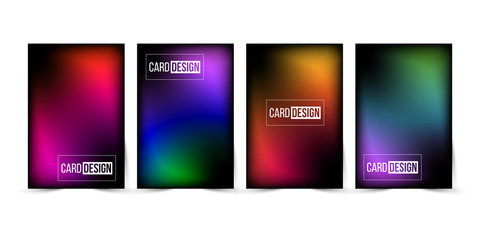 Wall Mural - abstract gradient trendy color background set. vector illustration