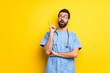 © luismolinero - Surgeon doctor man thinking an idea pointing the finger up