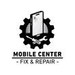 Mobile center logo. Mobile fix and repair. Vector and illustration.
