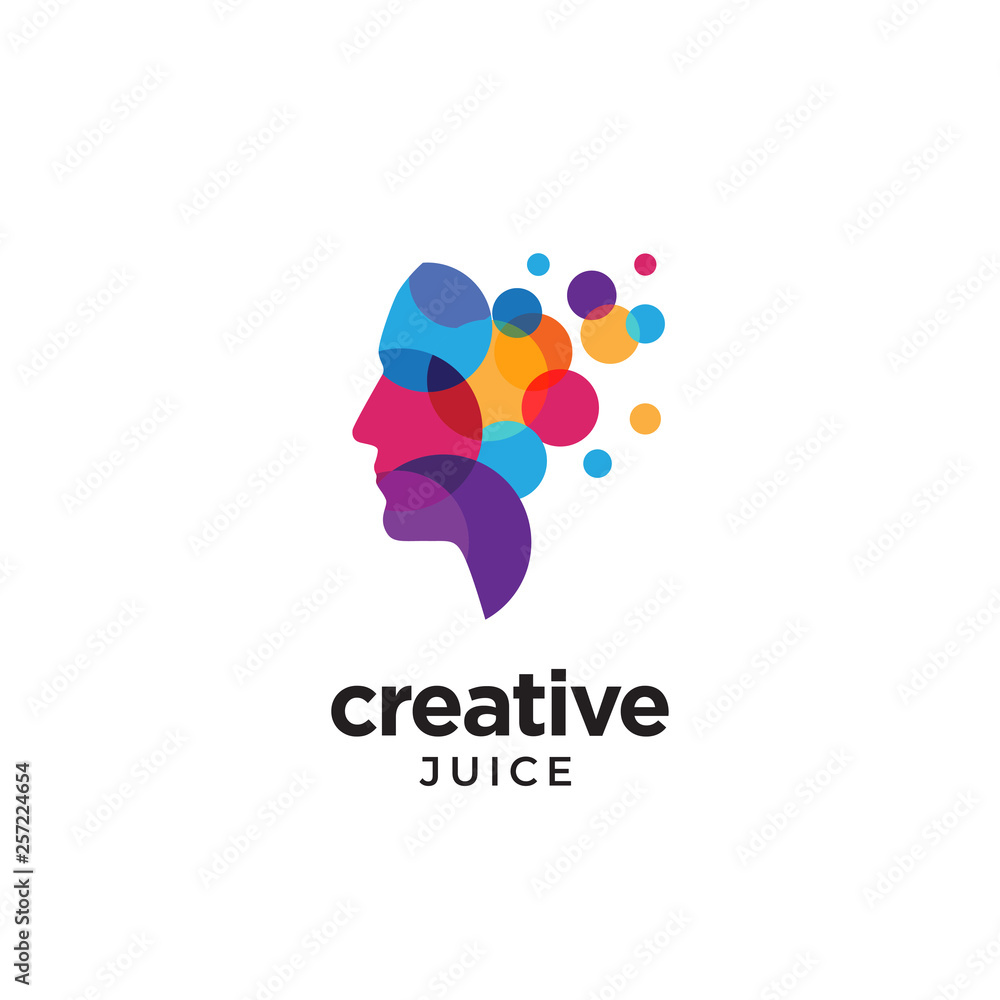 Digital Abstract human head logo for creative Stock Vector | Adobe Stock