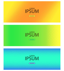 Wall Mural - Abstract halftone pattern with gradients for banner, site, lending and social network covers. Vector illustration