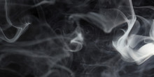 Abstract White Smoke On Black Background