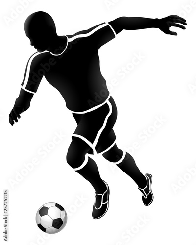 A soccer football player ru...