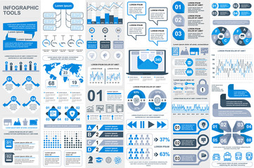 Leinwandbilder - Infographic elements data visualization vector design template. Can be used for steps, options, business processes, workflow, diagram, flowchart concept, timeline, marketing icons, info graphics.