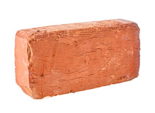 Red Brick Isolated On A White Background