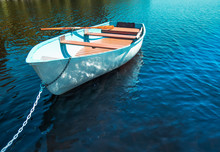 Boat In Blue Lake