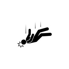 Wall Mural - Man, fall, slip, knock icon. Element of man fall down. Premium quality graphic design icon. Signs and symbols collection icon for websites, web design, mobile app