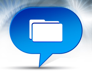 Wall Mural - Folder icon blue bubble background
