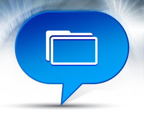 Wall Mural - Folder icon blue bubble background