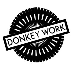 Print donkey work stamp on white