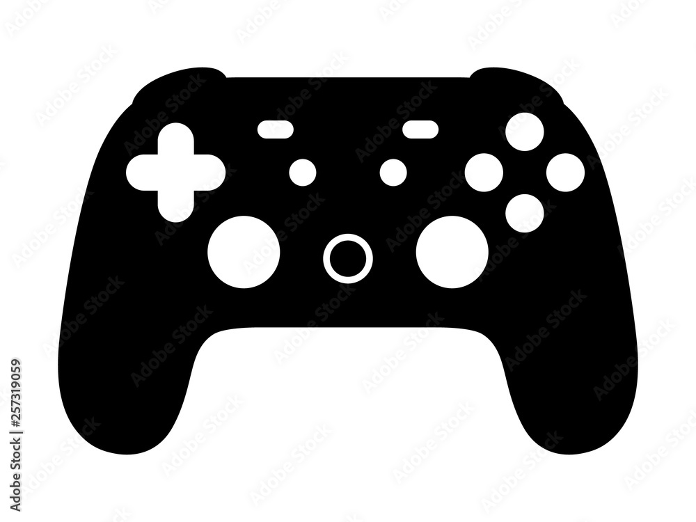 Cloud gaming video game controller flat vector icon for games and ...