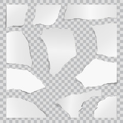 Wall Mural - paper torn to pieces. scrap paper. web banner background.