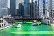 Dyeing Chicago River Green