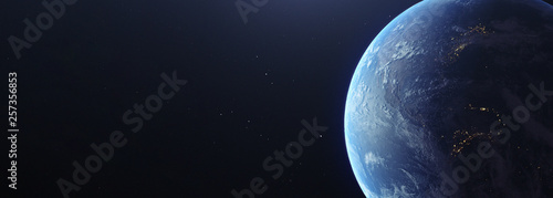Cuadros en Lienzo Photorealistic earth from space