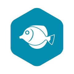Poster - Tang fish, Zebrasoma flavescens icon in simple style isolated vector illustration