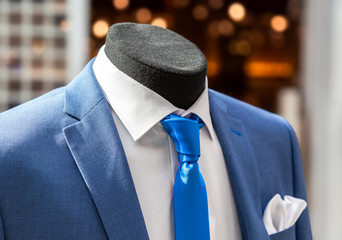 Male mannequin dressed in elegant men's suit