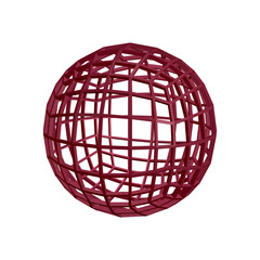 Wall Mural - Abstract sphere wireframe. 3d Vector illustration.