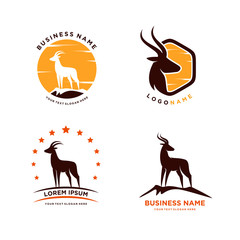 Wall Mural - vector illustration antelope logo designs