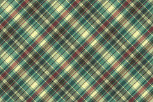 Green Red Plaid Check Fabric Texture Seamless Pattern