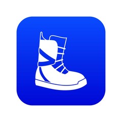 Wall Mural - Boot for snowboarding icon digital blue for any design isolated on white vector illustration