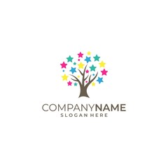  Star root illustration Design vector template