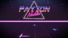 First Name Payton In Synthwave Style