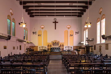 Wall Mural - The interior of the Christ Church in Malacca, Malasia.