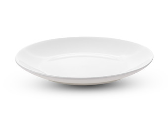white plate isolate on white background