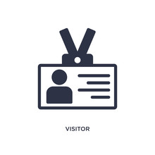 Visitor Icon On White Background. Simple Element Illustration From Strategy Concept.