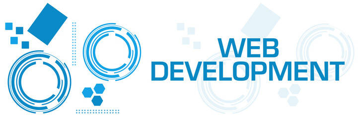 Wall Mural - Web Development Blue Technology Square Horizontal 