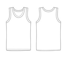 Men Vest Underwear. White Tank Top In Front