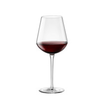 Elegant Glass Of Red Wine Isolated On White Background. Side View.